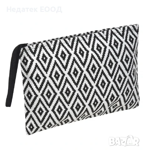 Несесер за лични принадлежности, Черно - Бял, 32x22см. 
