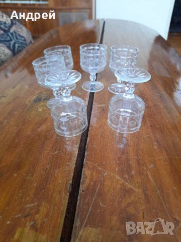Стари стъклени чаши Хрусталь, снимка 7 - Други ценни предмети - 31853374