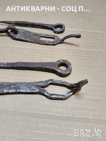 Комплект Соц Стари Ръчно Ковани Резета За Врати Порти. НОМЕР 260., снимка 5 - Антикварни и старинни предмети - 53938841