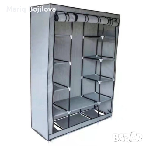 Спален гардероб с цип и 3 разделения; Цвят: Червен, снимка 2 - Гардероби - 52173707