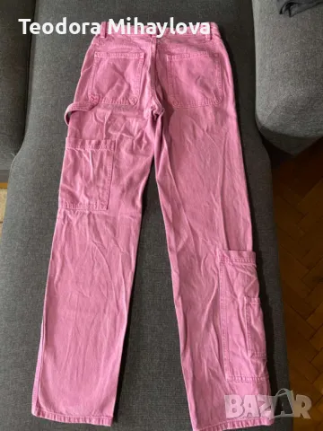 Розови cargo карго дънки р-р32, снимка 2 - Дънки - 49765988