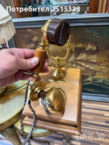 стар френски ретро телефон, снимка 3 - Антикварни и старинни предмети - 54022688