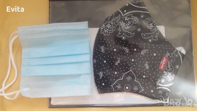 Предпазна маска Levi's, черна, двулицева ПРОМО, снимка 3 - Други - 33892838