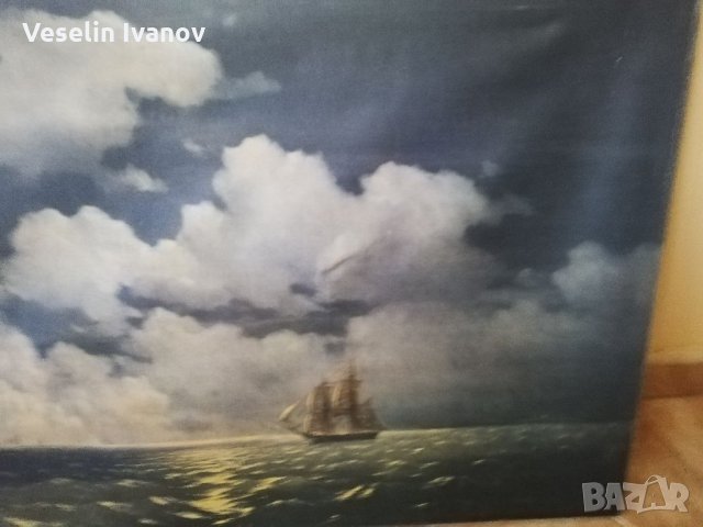 Картина Бриг Меркурий След Победата На Два Турски Кораба“, снимка 2 - Картини - 34021304