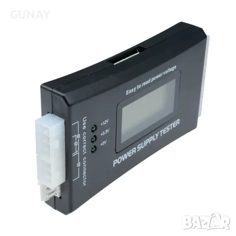 LCD Тестер за PC компютърно захранване PSU 24-Pin, Molex, SATA, PCI-E 8-Pin GPU ATX, снимка 6 - Захранвания и кутии - 55847427