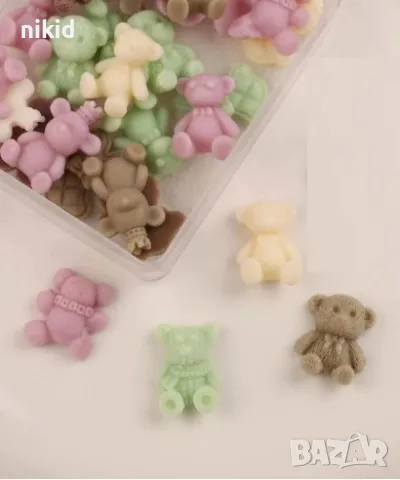 6 малки мечета мече силиконов молд форма фондан шоколад смола гипс желирани бонбони харибо, снимка 3 - Форми - 47898025