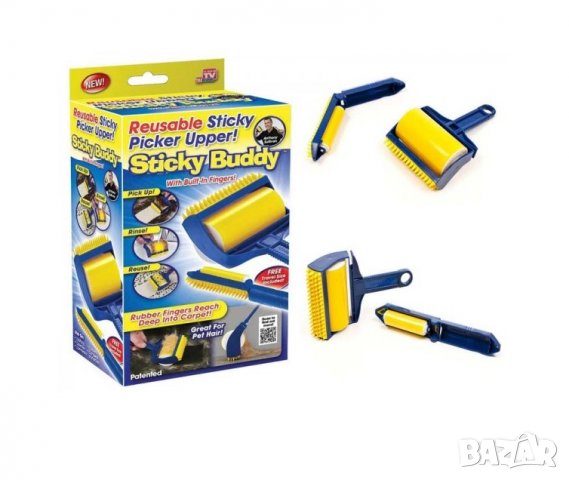 Sticky Buddy - два броя ролки за събиране на косми от различни повърхности, снимка 3 - Други стоки за животни - 36685642