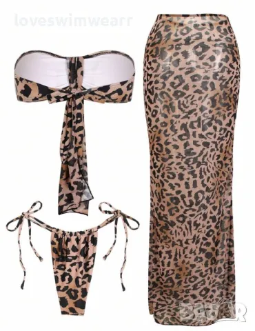 Леопардов бански с пола, снимка 4 - Бански костюми - 50411823