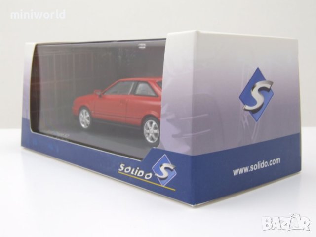 Audi S2 Coupe 1992 - мащаб 1:43 на Solido моделът е нов в PVC дисплей-кейс, снимка 9 - Колекции - 42726979