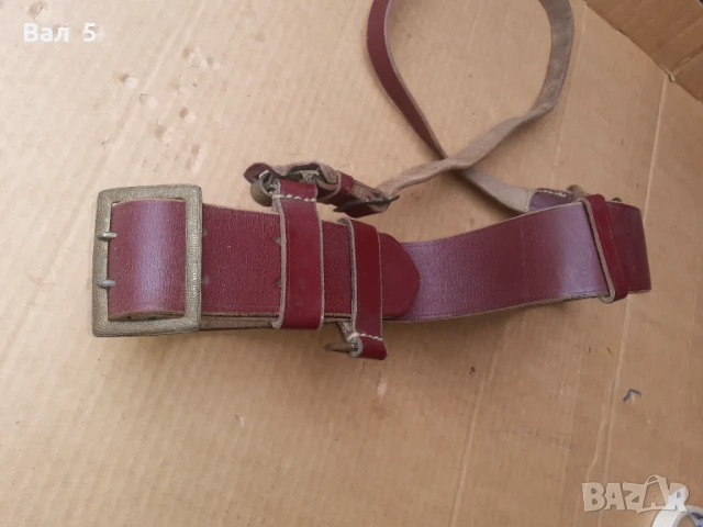 Стар военен строеви офицерски колан с портупей , униформа