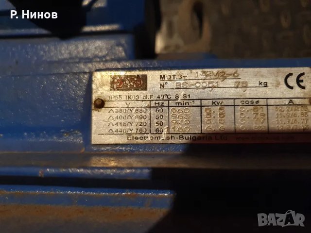 5.5 kW 960 оборота нискооборотен ел.двигател / електромотор / електродвигатели с/без редуктори , снимка 5 - Електродвигатели - 47986392