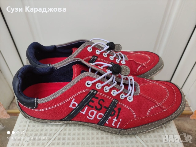 Червени сникърси Bugatti, снимка 2 - Маратонки - 53275285