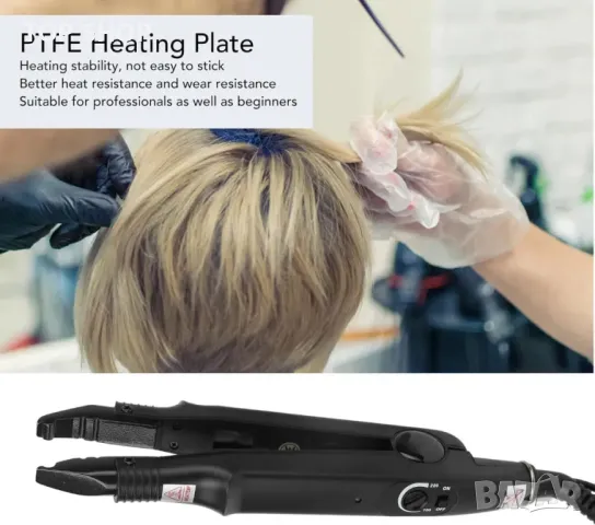 Професионален уред за поставяне на кичури/ екстеншъни NOOF, снимка 8 - Преси за коса - 48477018