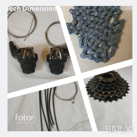 Комплект Команди shimano 3x6/Задни венци 6/Верига 6 