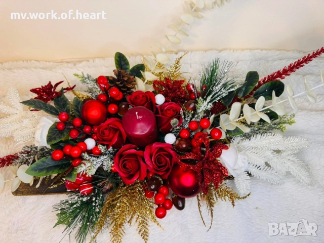 Коледен свещник , снимка 2 - Коледни подаръци - 52372760