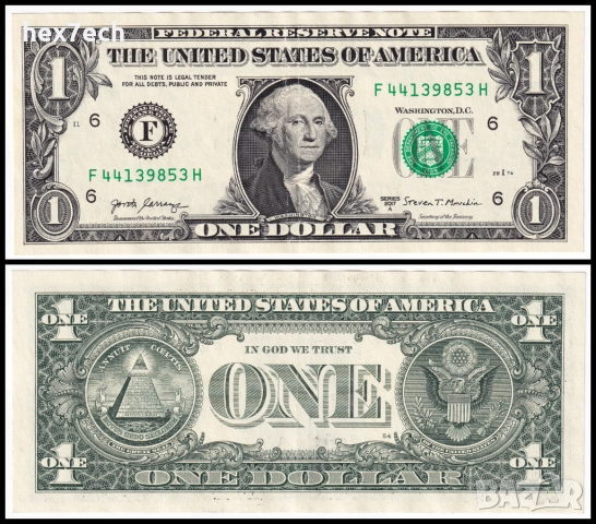 ❤️ ⭐ САЩ 2017 1 долар Атланта F ⭐ ❤️