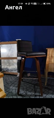 Бар стол въртящ нов внос от Англия , снимка 1