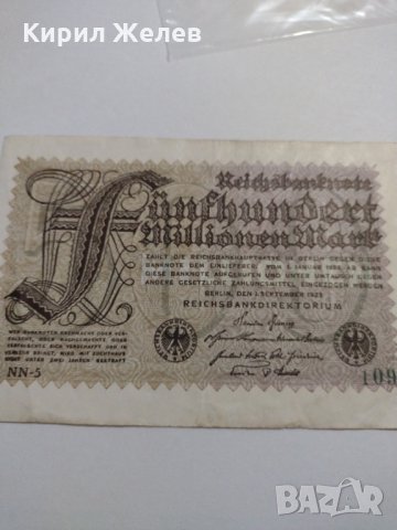 Райх банкнота - Германия - 500 Милиона марки / 1923 година- 17985, снимка 7 - Нумизматика и бонистика - 31024685