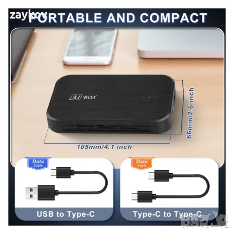 PODOFO 3-в-1 безжичен адаптер за Carplay с Android 10