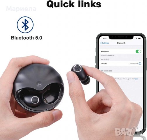 Водоустойчиви безжични слушалки , Bluetooth waterproof ipx7 , Качествени безкабелни слушалки, снимка 5 - Bluetooth слушалки - 38560147