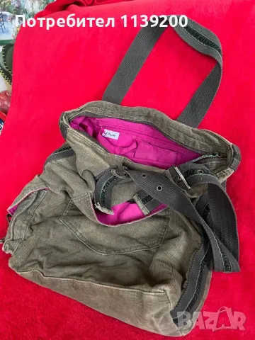 Дамска френска джинсова хипи чанта каки Etam, снимка 7 - Чанти - 48160963