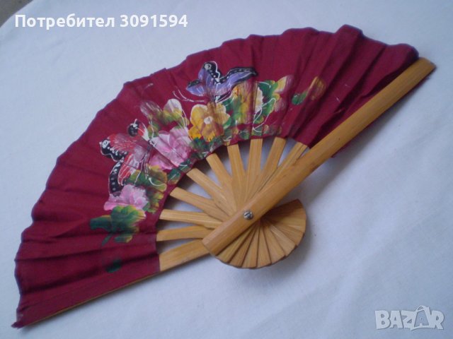 1930 Арт Деко ръчно рисувано ветрило , снимка 6 - Антикварни и старинни предмети - 36585644