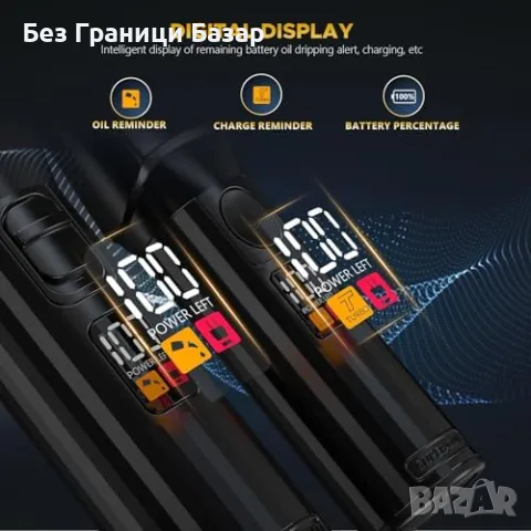 Нов Комплект машинки за коса и брада – 10 гребена, тиха работа, LCD за мъже, снимка 7 - Машинки за подстригване - 49660698