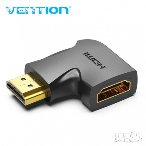 Преходник Адаптер HDMI Мъжко - HDMI Женско Ъглов на 270° Vention AIQB0 HDMI - HDMI M/F