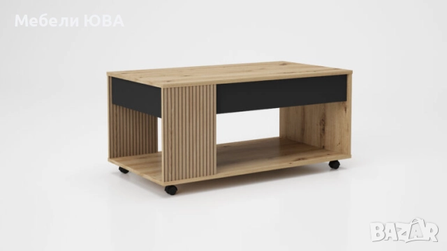 Холна маса с колелца и чекмедже, снимка 2 - Маси - 51987849