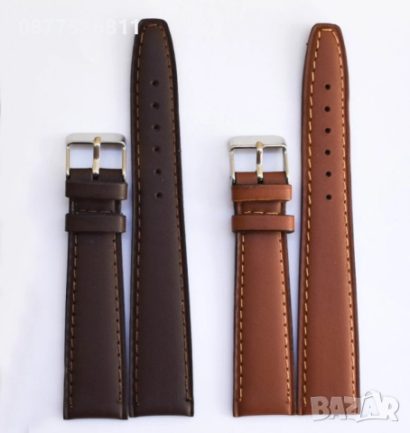 НОВА ЛУКСОЗНА КАФЯВА КАИШКА ЗА ЧАСОВНИК ЕСТЕСТВЕНА КОЖА. КАФЯВИ КАИШКИ ЗА ЧАСОВНИЦИ KAFIAVA KAISHKA, снимка 3 - Каишки за часовници - 51612132