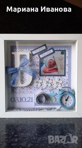 бебешка визитка с място за бебешки съкровища, снимка 8 - Други - 29538645