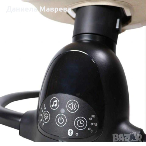 Интелигентен бебешки шезлонг с Bluetooth, дистанционно управление и автоматично люлеене, снимка 4 - Детски шезлонги - 53350676