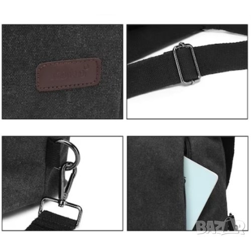 Текстилна дамска чанта за през рамо EB2041, снимка 4 - Чанти - 42832808