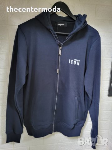 Мъжки суичър с цип и качулка