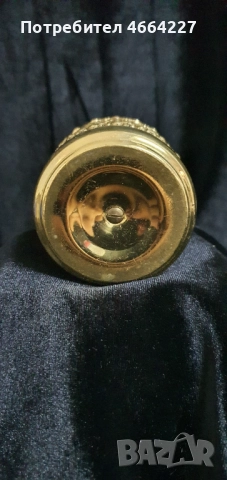 Старинна настолна запалка от месенг, снимка 6 - Антикварни и старинни предмети - 52860847