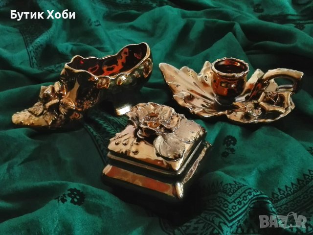 Страхотен ,,златен,, порцеланов комплект, снимка 1