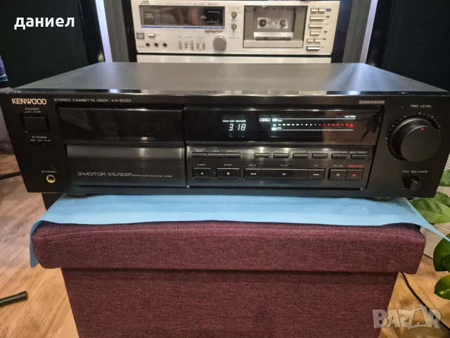 Касетен дек KENWOOD KX-5030 с добър външен вид, без липси и счупвания + подарък