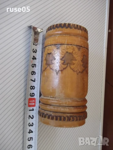 Моливник дървен пирографиран от соца, снимка 2 - Колекции - 51358845