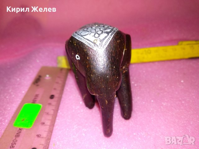 ДЪРВЕНА КОЛЕКЦИОНЕРСКА ФИГУРКА СЛОНЧЕ РЪЧНА ИЗРАБОТКА с ОРНАМЕНТИРАН МЕТАЛЕН ОБКОВ 42910, снимка 12 - Статуетки - 44312521