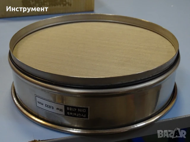 лабораторно сито Fritsch GMBH DIN 4188 Mw 0.032mm Laboratory sieve, снимка 3 - Резервни части за машини - 51317871