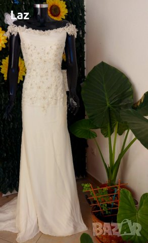 луксозна сватбена булчинска рокля, снимка 2 - Сватбени рокли - 37697596