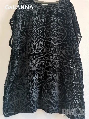 СТРАХОТНА ТУНИКА ТЮЛ И КАДИФЕ 3XL-5XL, снимка 5 - Туники - 50926778