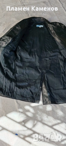 Мъжки кожен шлифер, снимка 3 - Якета - 54330200