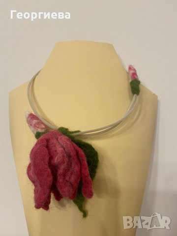 Бижута от вълна, снимка 4 - Колиета, медальони, синджири - 30866447