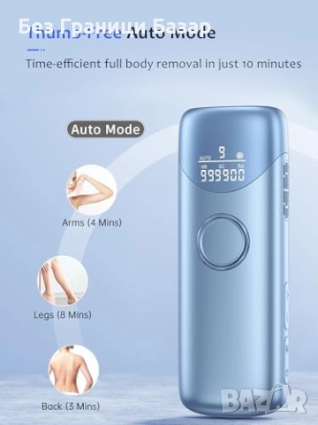 Нов IPL лазер за обезкосмяване с ледено охлаждане, 9 нива, 999 900 импулса, снимка 5 - Други - 52306717