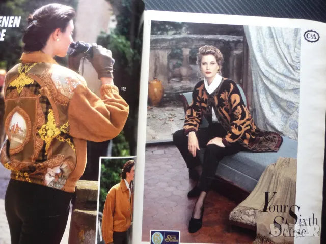 Burda 10/93 списание кройки модели мода дрехи рокли дамски пуловери палто, снимка 2 - Списания и комикси - 50376325