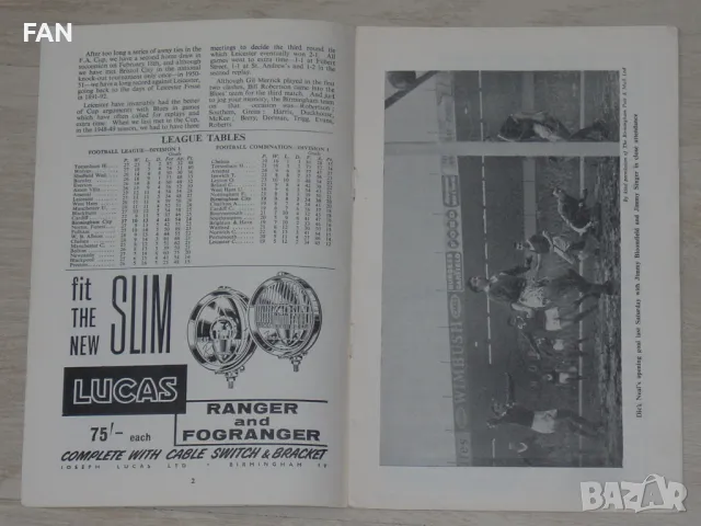 Бирмингам, Уулвърхямптън, Болтън, Уест Бромич Шефилд Уензди оригинални футболни програми 1960/1961, снимка 4 - Други ценни предмети - 20686479