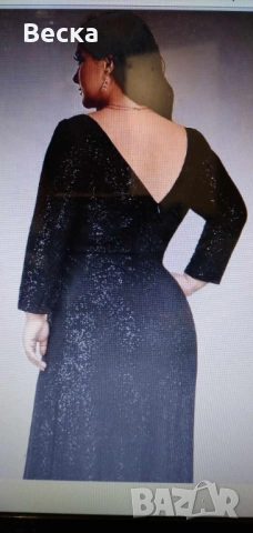 Голям размер елегантна рокля, снимка 5 - Рокли - 52816421