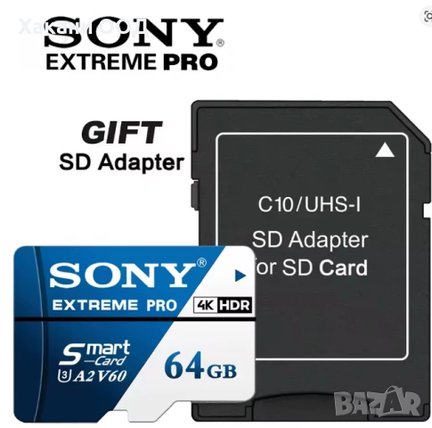 SONY SD  V60 Mikro TF SD 64GB, снимка 2 - HD камери - 54036014