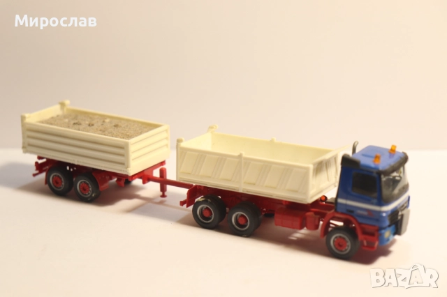 HERPA H0 1/87 MERCEDES САМОСВАЛ ГОНДОЛА КАМИОН МОДЕЛ, снимка 5 - Колекции - 52489660